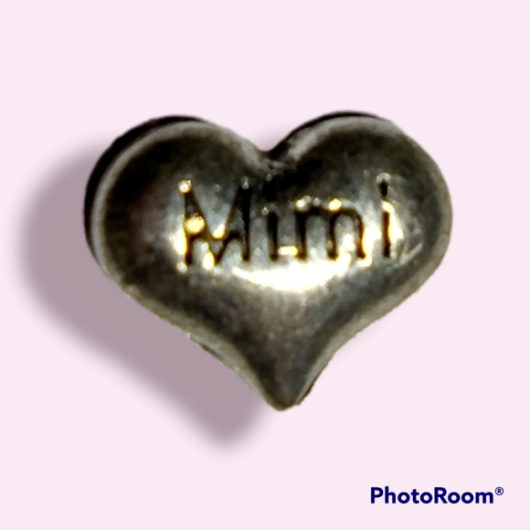 Silver Mimi Heart Floating Charm - Picture 1 of 1